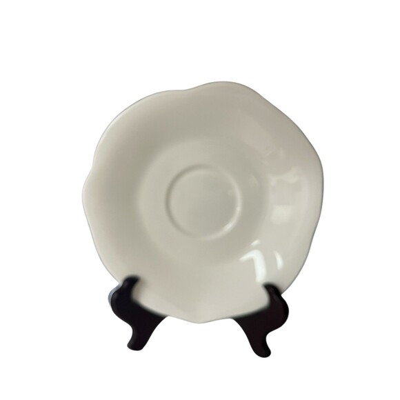 Villeroy  Boch Mira Cup Saucer White Porcelain Germany Classic Nancy Meyers